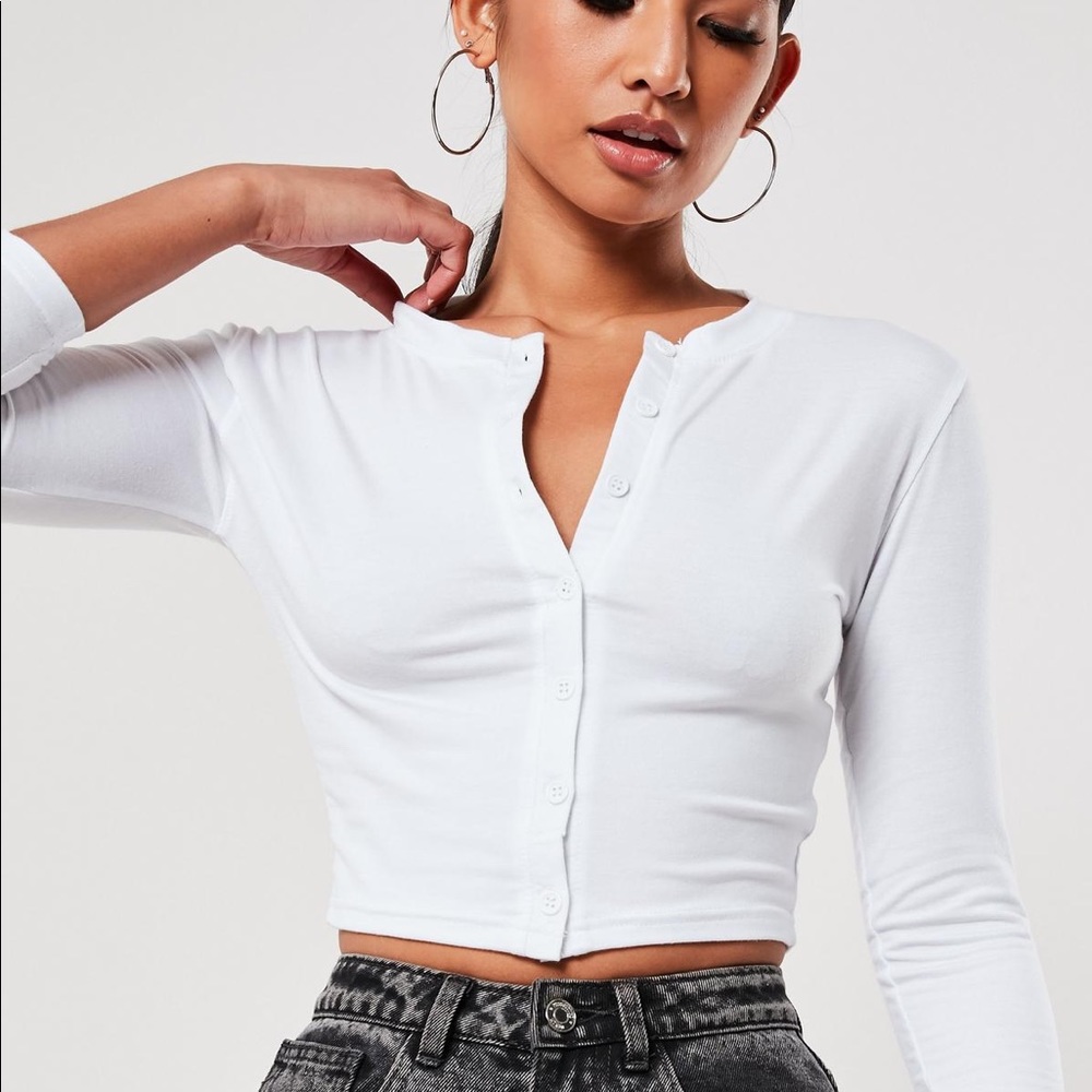 NWT Missguided White Crop Top